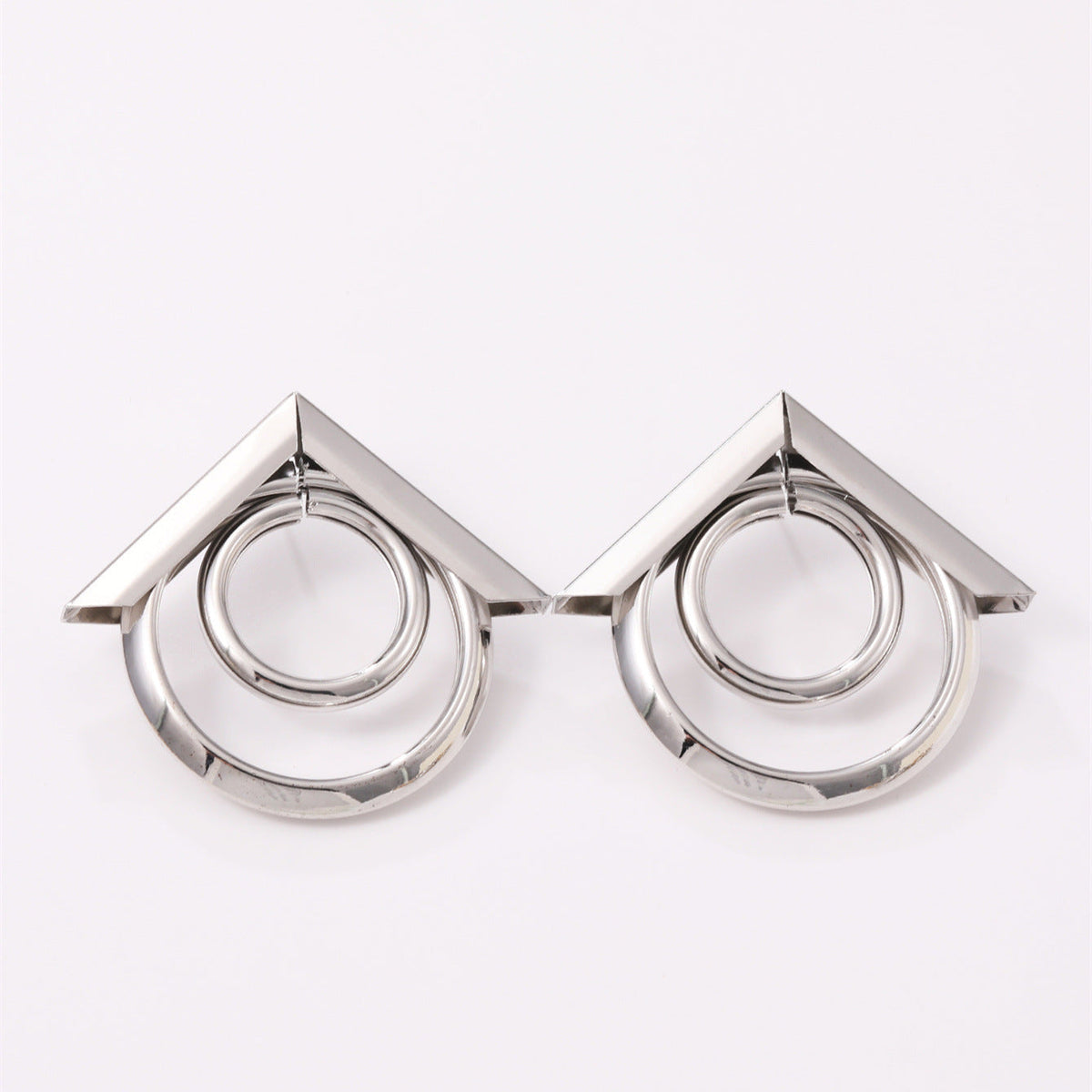 Damen Hängende Ohrringe mit elegantem, geschwungenem Ringdesign Tracht Nova