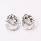 Damen Hängende Ohrringe mit elegantem, geschwungenem Ringdesign Tracht Nova