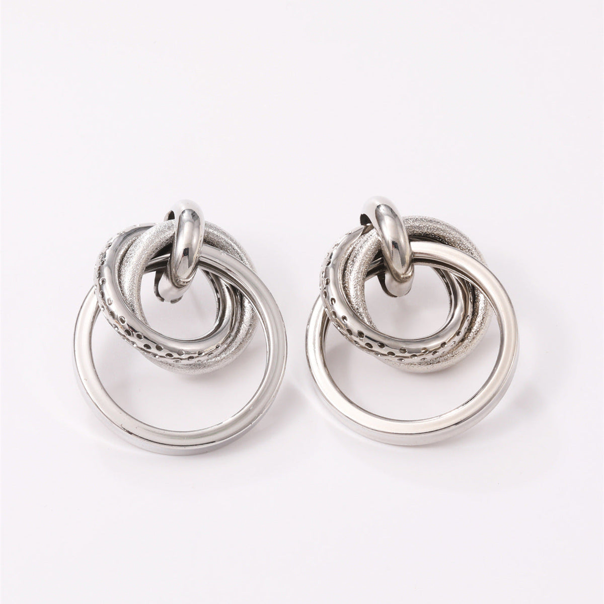 Damen Hängende Ohrringe mit elegantem, geschwungenem Ringdesign Tracht Nova