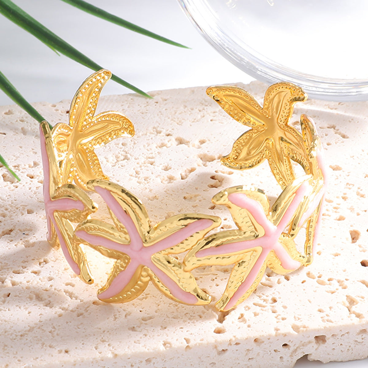 Damen Offene cuff-armband mit Ausdrucksvollem Sternmotiv Tracht Nova