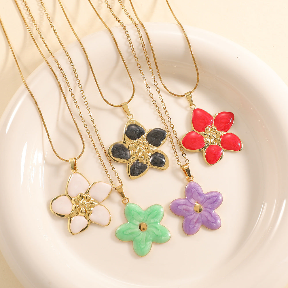 Damenkette mit aufwendig gestaltetem Blumenanhänger Tracht Nova