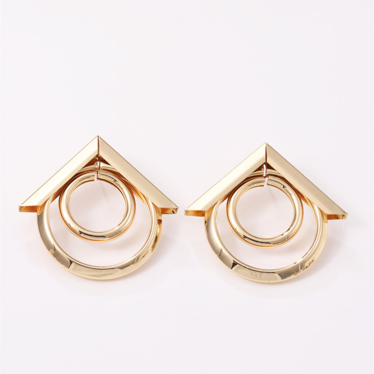 Damen Hängende Ohrringe mit elegantem, geschwungenem Ringdesign Tracht Nova
