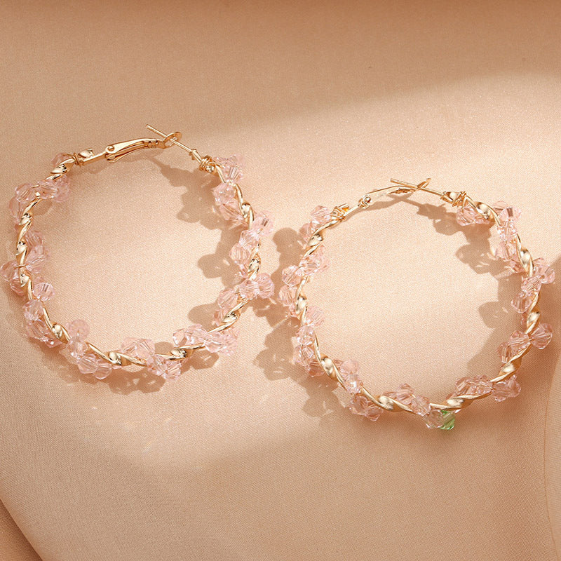 Damen Creolen mit luxuriösen Perlenakzenten und elegantem, gedrehtem Design Tracht Nova