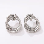 Damen Hängende Ohrringe mit elegantem, geschwungenem Ringdesign Tracht Nova