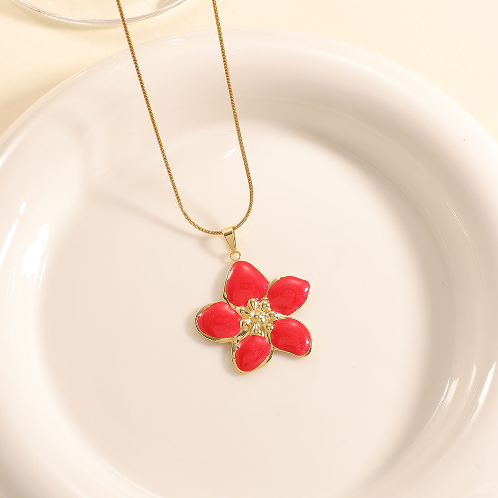 Damenkette mit aufwendig gestaltetem Blumenanhänger Tracht Nova