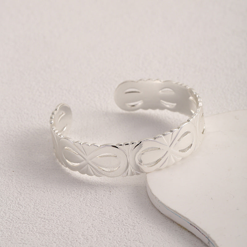 Damen Offenes Armband mit elegantem Strukturdesign Tracht Nova