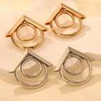 Damen Hängende Ohrringe mit elegantem, geschwungenem Ringdesign Tracht Nova