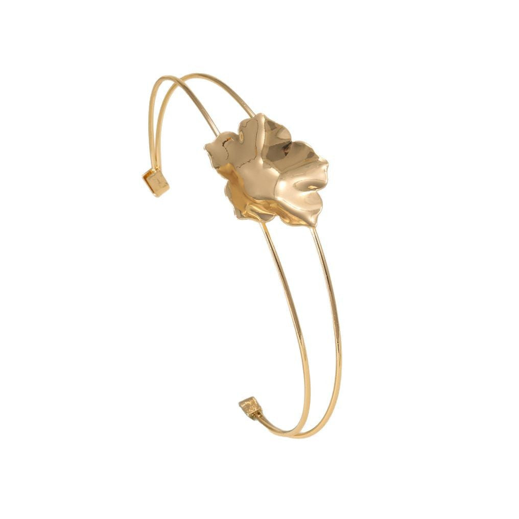 Frauen Offenes Armband mit Künstlerischem Blumenmuster Tracht Nova