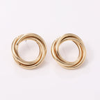 Damen Hängende Ohrringe mit elegantem, geschwungenem Ringdesign Tracht Nova
