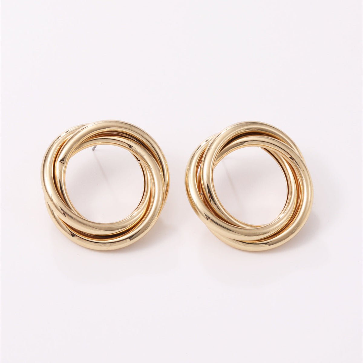 Damen Hängende Ohrringe mit elegantem, geschwungenem Ringdesign Tracht Nova