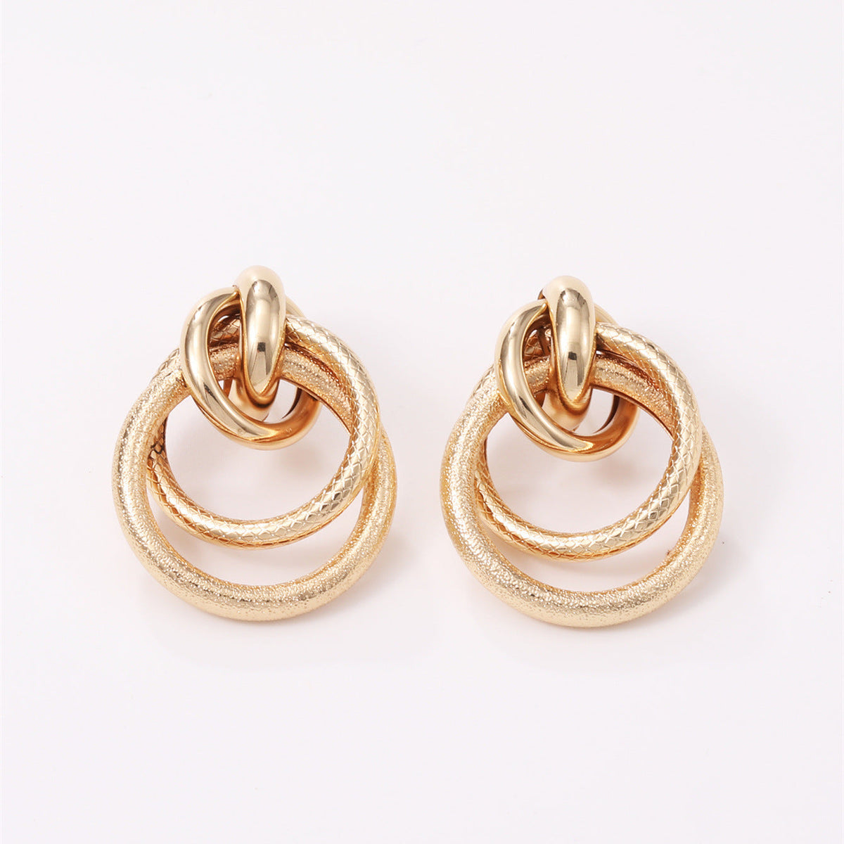 Damen Hängende Ohrringe mit elegantem, geschwungenem Ringdesign Tracht Nova