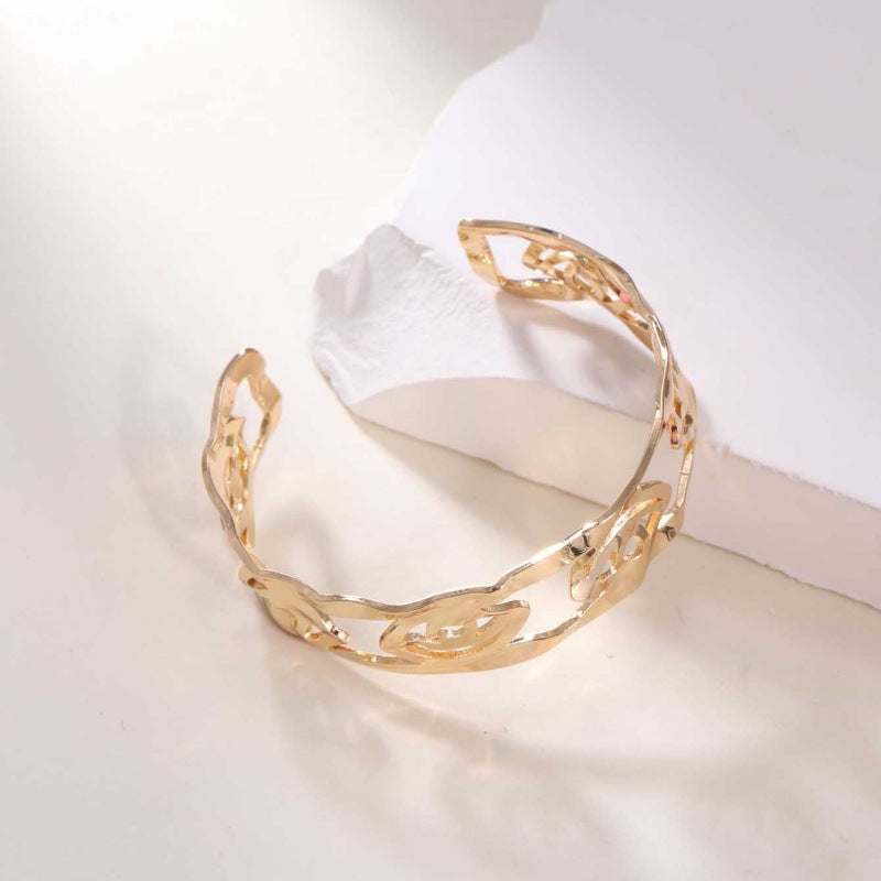 Damen Offene Bangles im Modernen Bambus Design Tracht Nova