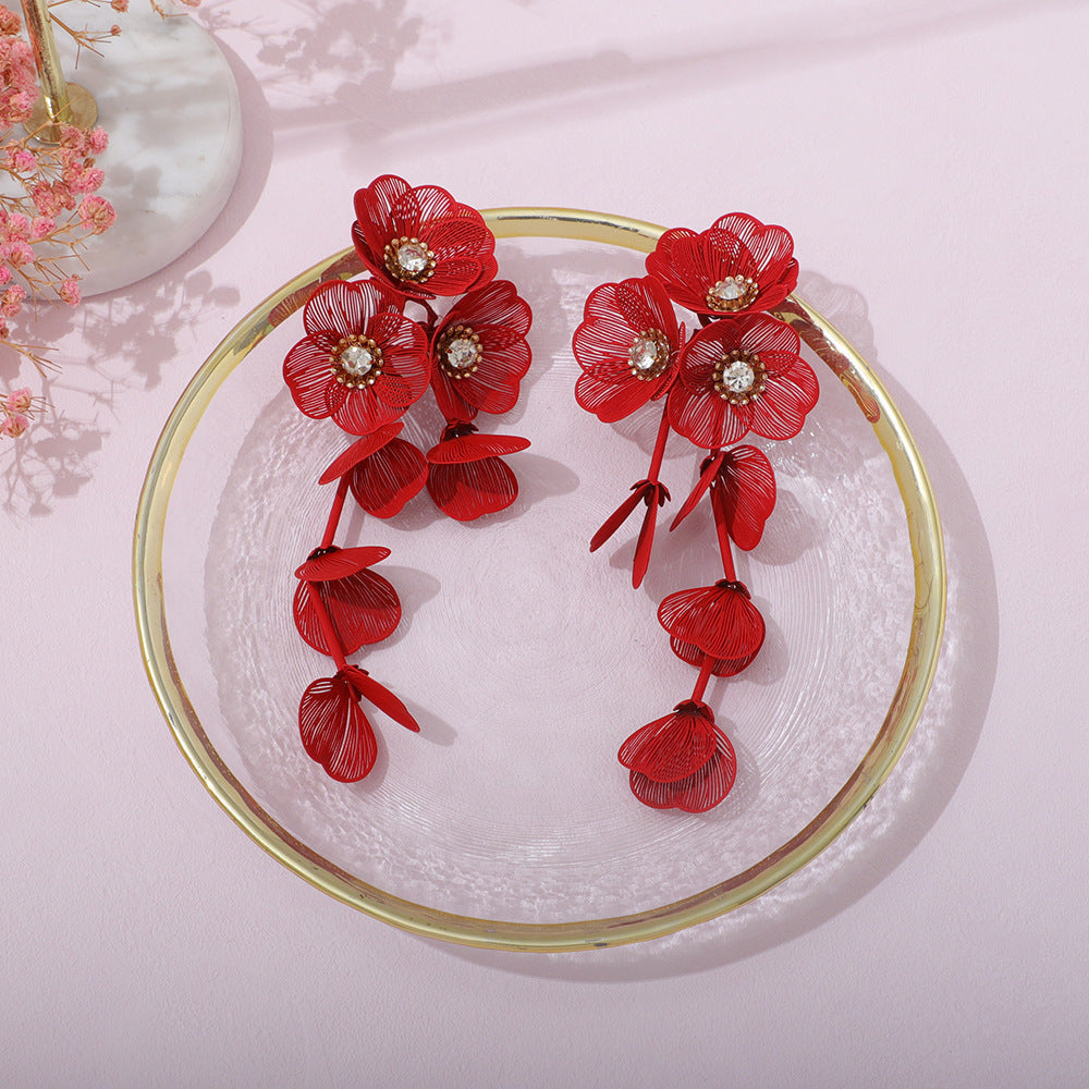 Damenohrringe im eleganten Blumen-Design Tracht Nova