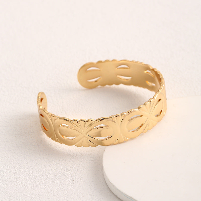 Damen Offenes Armband mit elegantem Strukturdesign Tracht Nova