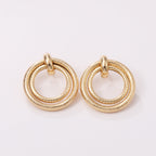Damen Hängende Ohrringe mit elegantem, geschwungenem Ringdesign Tracht Nova