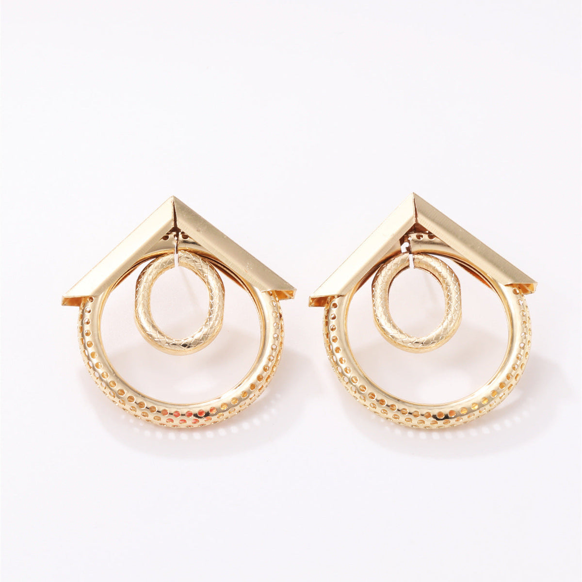 Damen Hängende Ohrringe mit elegantem, geschwungenem Ringdesign Tracht Nova