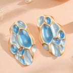 Damen Ohrclips mit aufwendigem, buntem Muschel-Design Tracht Nova