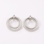 Damen Hängende Ohrringe mit elegantem, geschwungenem Ringdesign Tracht Nova