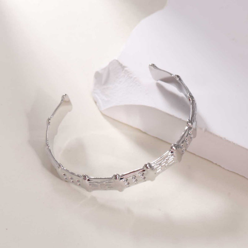 Damen Offene Bangles im Modernen Bambus Design Tracht Nova