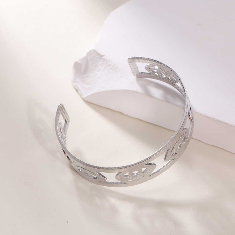 Damen Offene Bangles im Modernen Bambus Design Tracht Nova