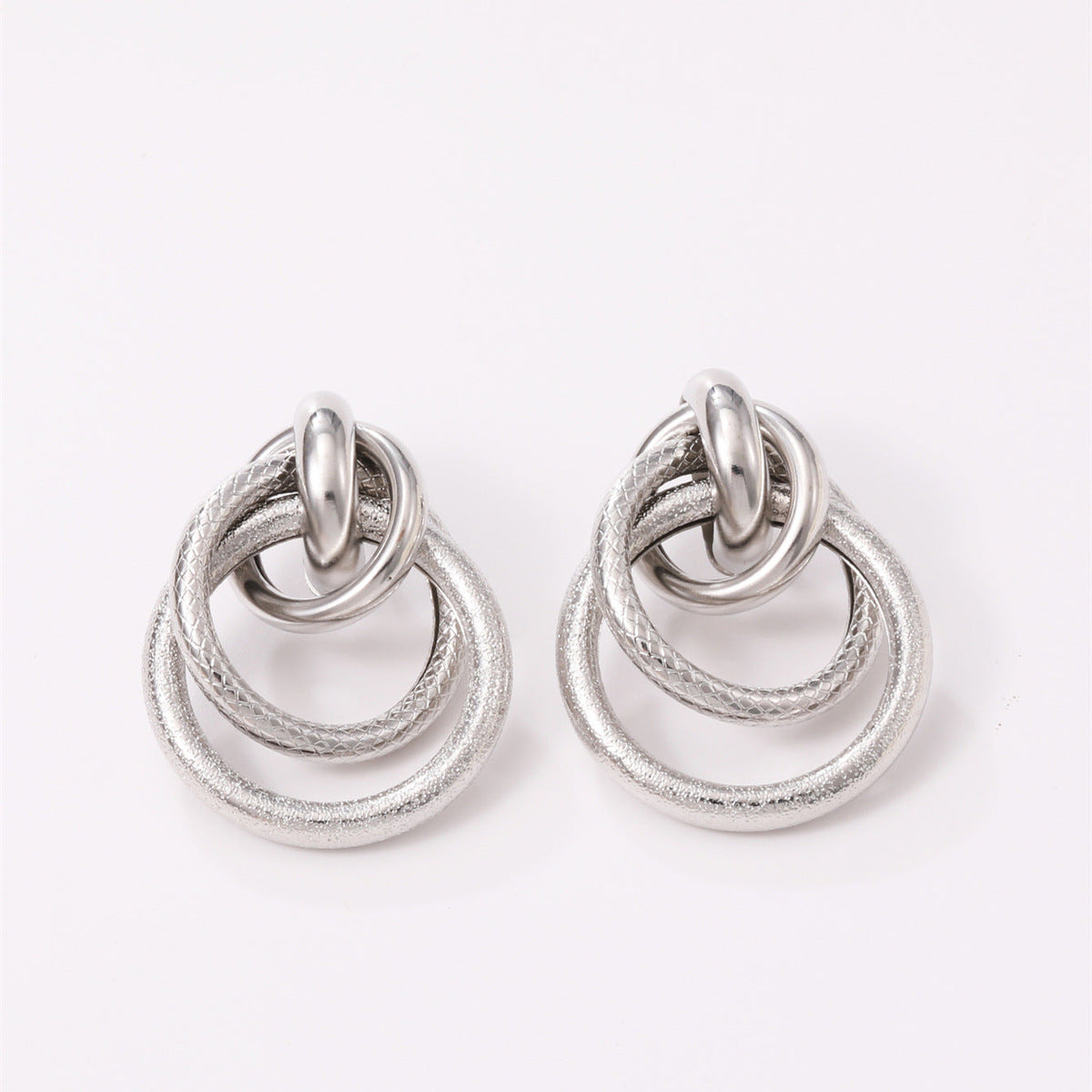 Damen Hängende Ohrringe mit elegantem, geschwungenem Ringdesign Tracht Nova