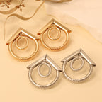 Damen Hängende Ohrringe mit elegantem, geschwungenem Ringdesign Tracht Nova