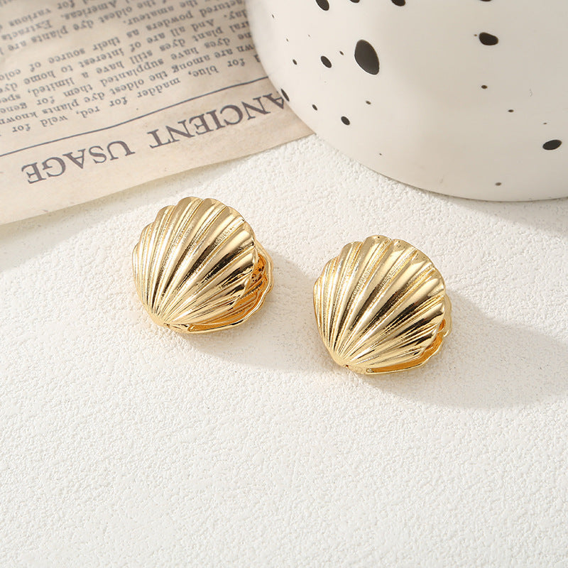 Damen Ohrclips im eleganten Muscheldesign Tracht Nova