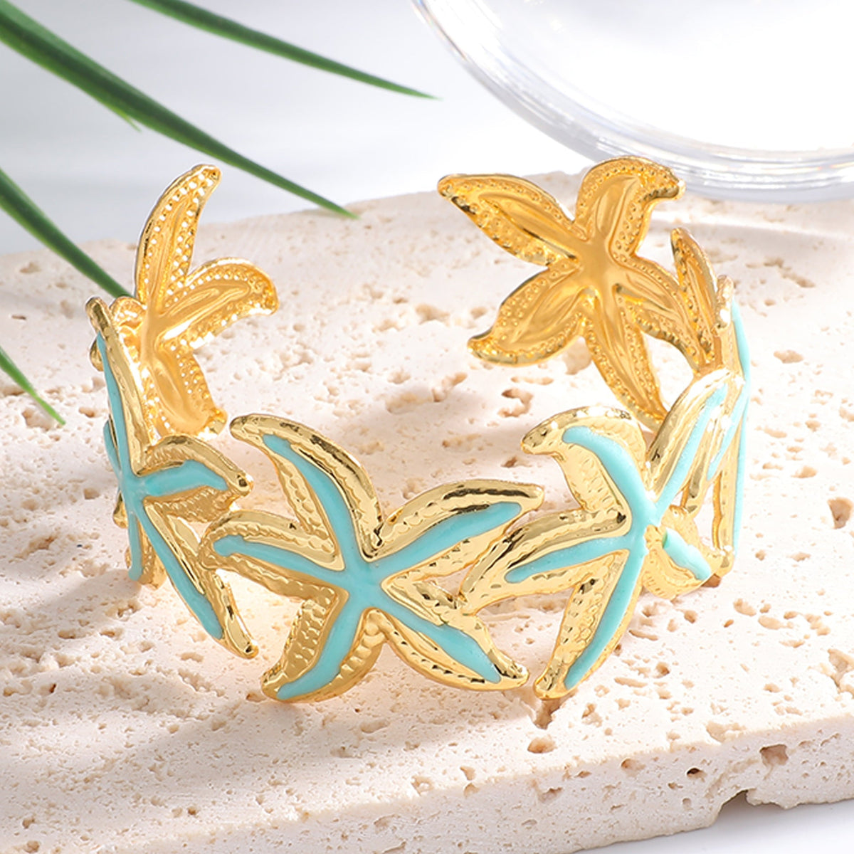 Damen Offene cuff-armband mit Ausdrucksvollem Sternmotiv Tracht Nova