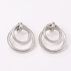 Damen Hängende Ohrringe mit elegantem, geschwungenem Ringdesign Tracht Nova