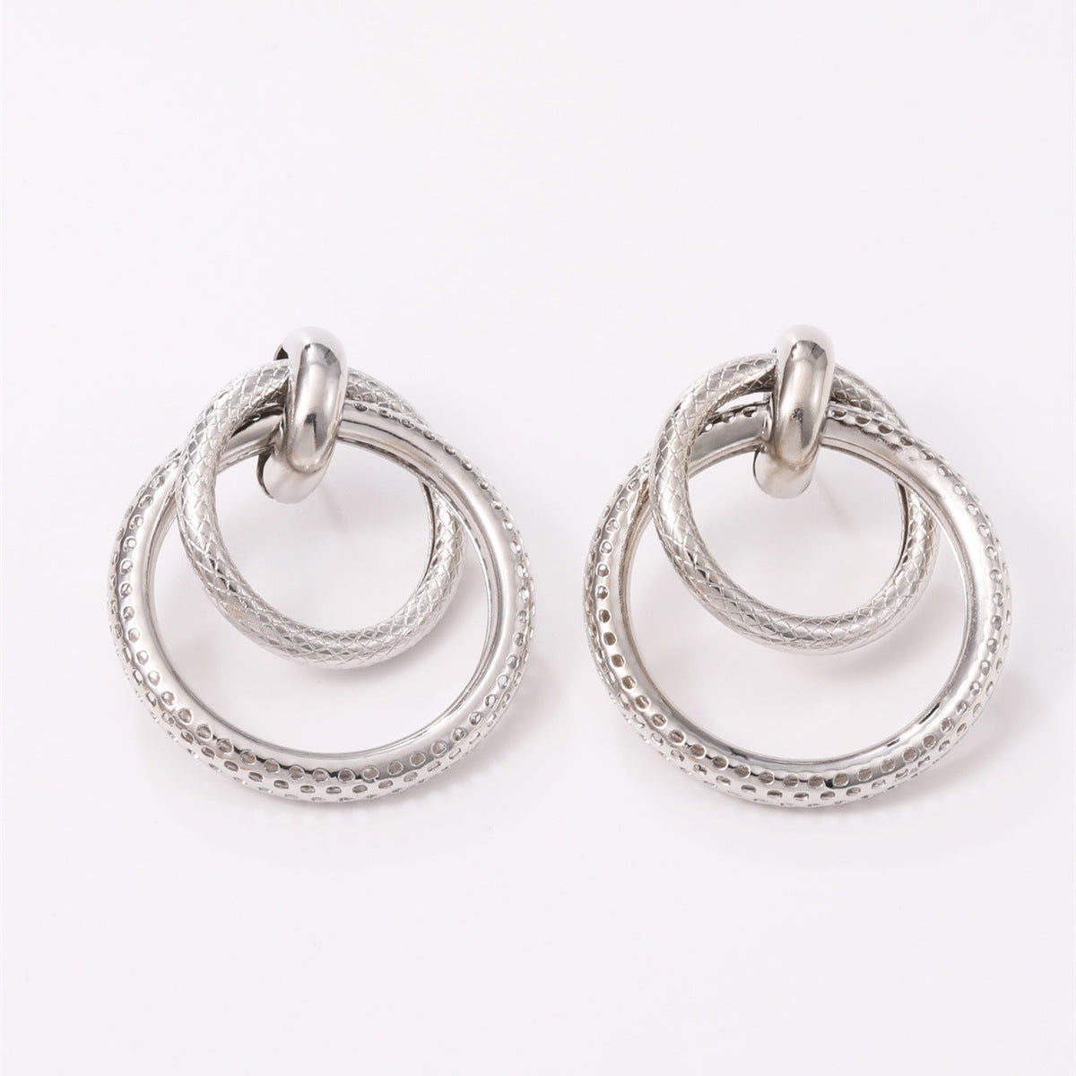 Damen Hängende Ohrringe mit elegantem, geschwungenem Ringdesign Tracht Nova