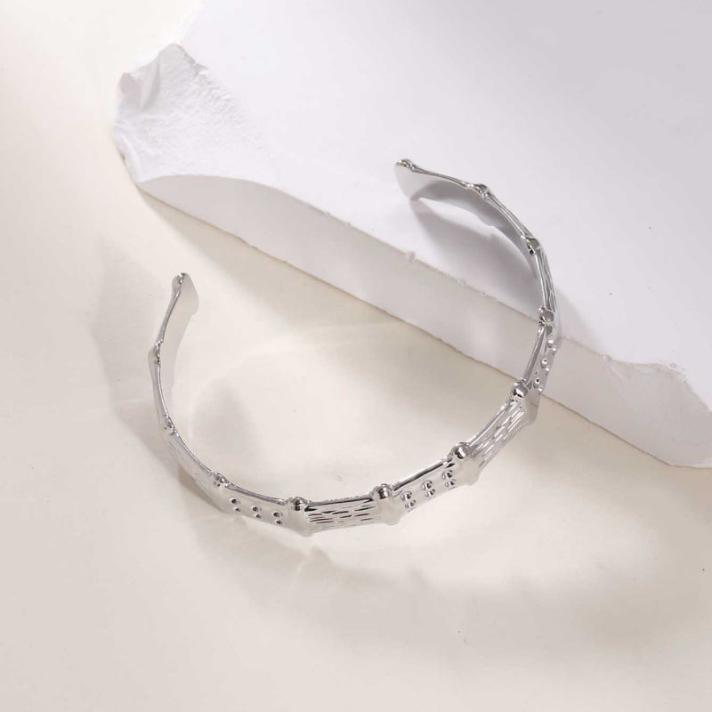Damen Offene Bangles im Modernen Bambus Design Tracht Nova