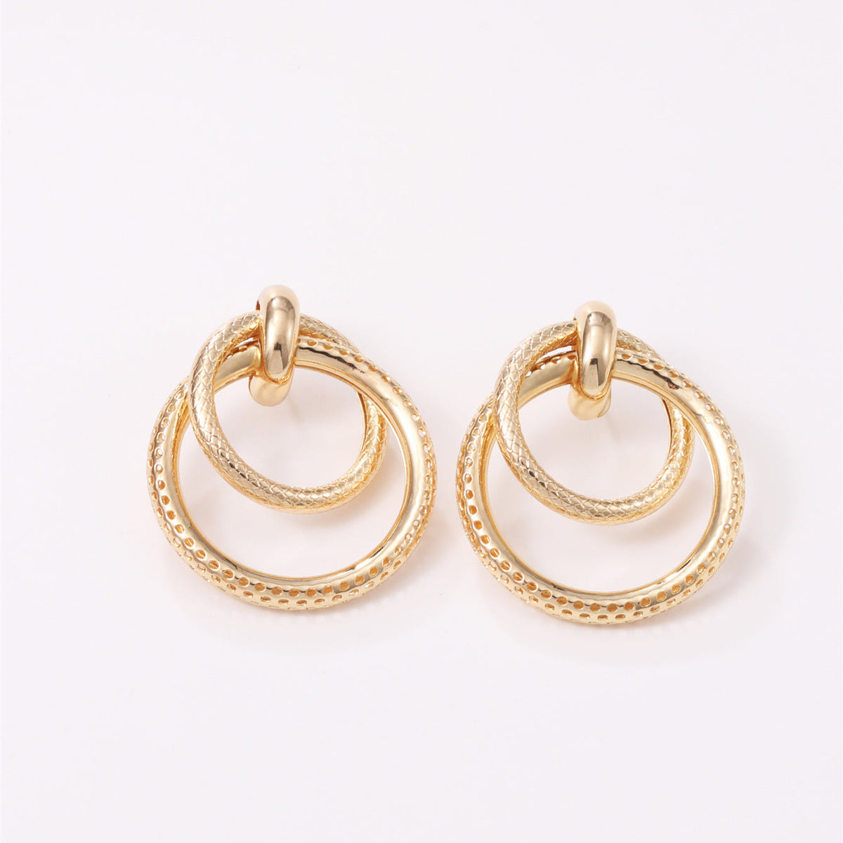 Damen Hängende Ohrringe mit elegantem, geschwungenem Ringdesign Tracht Nova