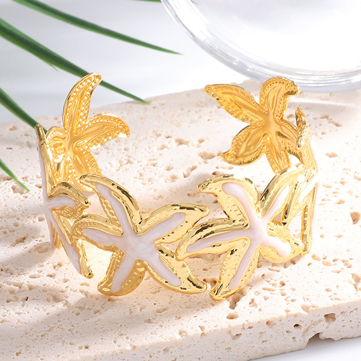Damen Offene cuff-armband mit Ausdrucksvollem Sternmotiv Tracht Nova