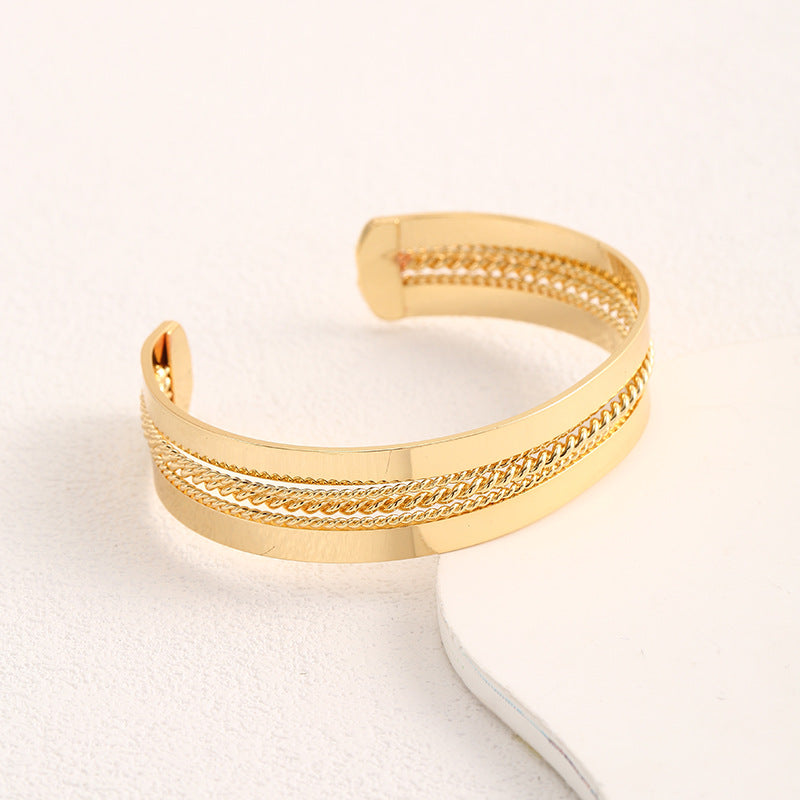 Damen Offenes Armband mit elegantem Strukturdesign Tracht Nova