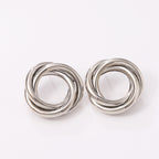 Damen Hängende Ohrringe mit elegantem, geschwungenem Ringdesign Tracht Nova