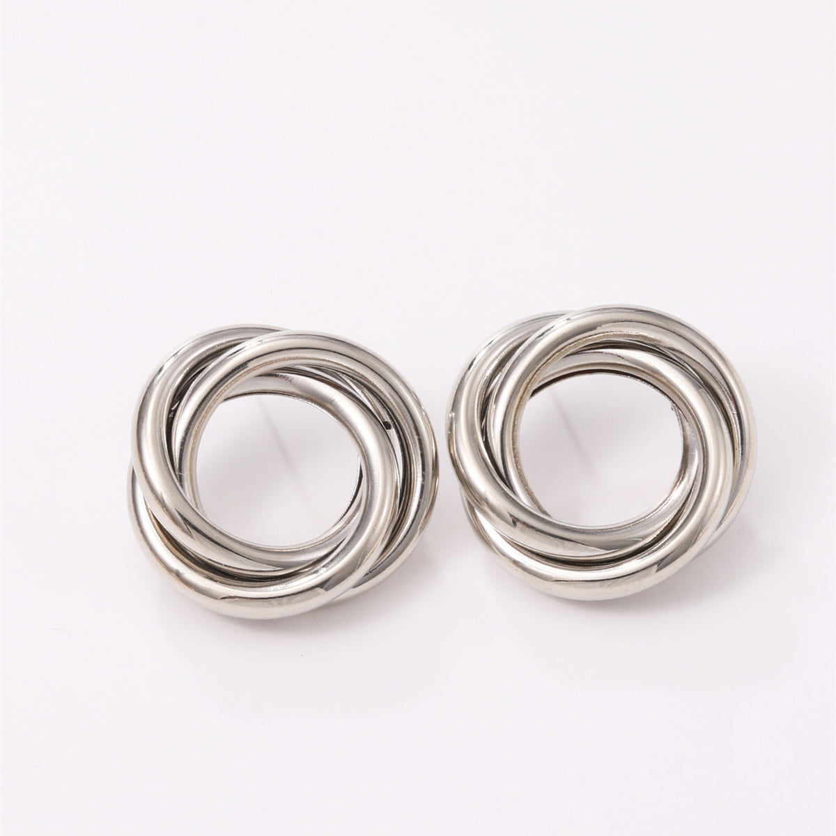 Damen Hängende Ohrringe mit elegantem, geschwungenem Ringdesign Tracht Nova