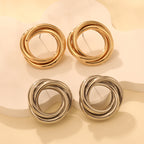 Damen Hängende Ohrringe mit elegantem, geschwungenem Ringdesign Tracht Nova