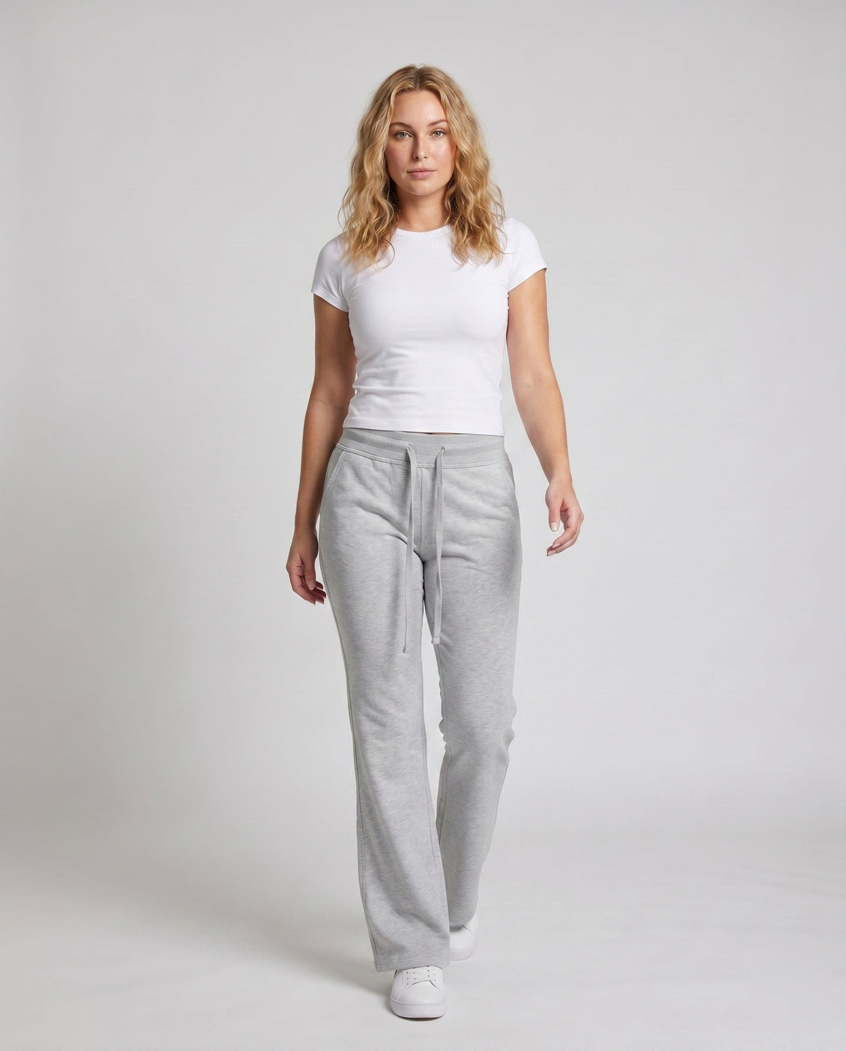 Damen bequeme Sweatpants mit einem hochkomfortablen Bund, Kordelzug und Seitentaschen